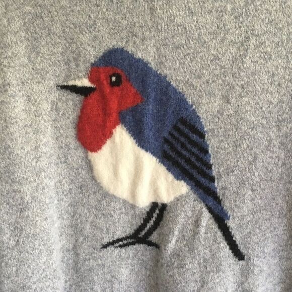Telluride Clothing Co Merino Wool Sweater Bird Grey XS/S - Picture 4 of 6
